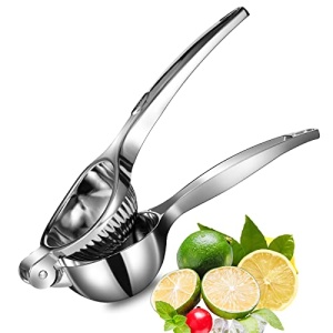 Premium Lemon Squeezer, TEZZ Large Heavy Duty Handhelp Juicer for Lemon, Metal Hand Press Citrus Juicer, Lime Squeezer Bar Tool, Manual Citrus Press